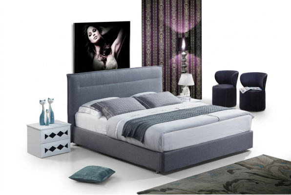 Luksusowe łóżko sprężynowe Łóżko Materiał Hotel Blue łóżko Sypialnia Meble Design Double.