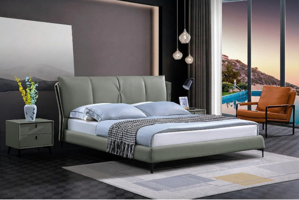Łóżko Skórzane Podkładka Łóżko Rama Luksusowa Sypialnia Meble Green Design Skóra