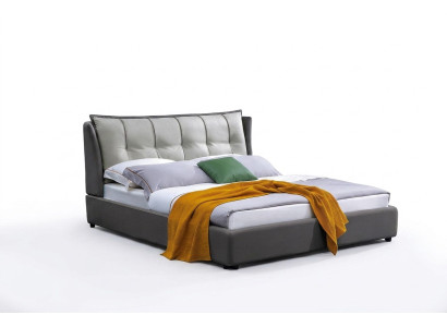 Skóra Design Łóżko Double Luxury Marriage Modern Hotel Frame Sleep bed Pokój
