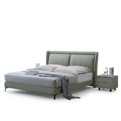 Podwójne łóżko Sypialnia łóżka Luxury Meble Double Bed Beige Hotel Interior