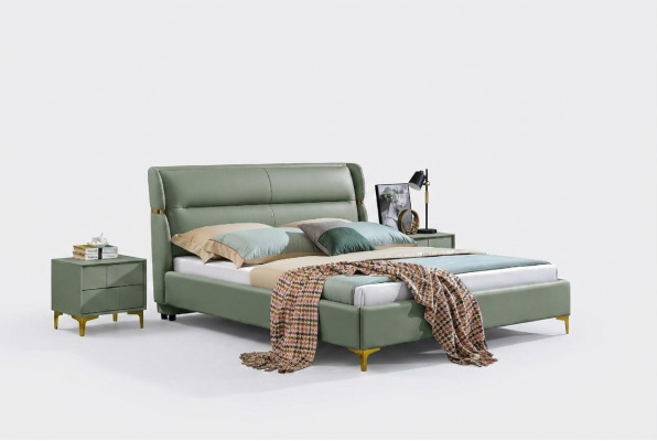 Łóżko Podkładka Design Luxury Double Łóżko hotelowe Sleep Pokój Luxury Green