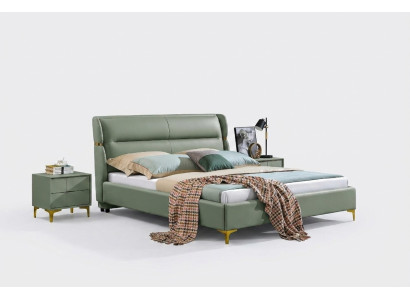 Łóżko Podkładka Design Luxury Double Łóżko hotelowe Sleep Pokój Luxury Green
