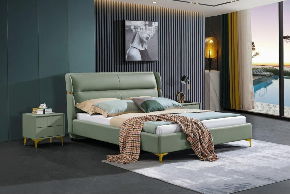 Classic Bed Podwójne łóżko łóżko Drewno Sypialnia Italian Meble