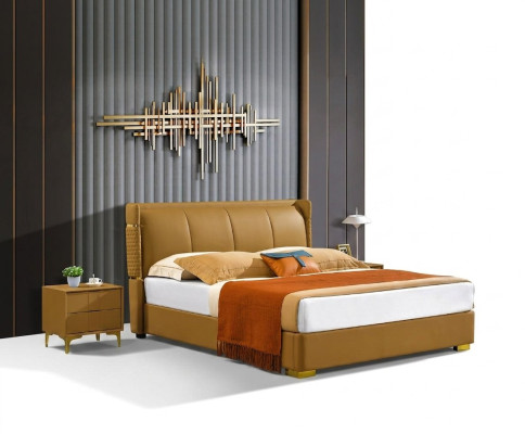 Podwójne łóżko Orange Meble łóżko Sypialnia Double Bed Beige Hotel