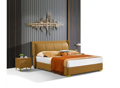 Podwójne łóżko Orange Meble łóżko Sypialnia Double Bed Beige Hotel