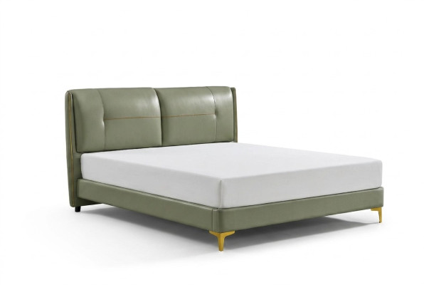 Skóra Łóżko Podkładka Design Luksusowy Dwuosobowy Hotel Sleep Pokój łóżko Design