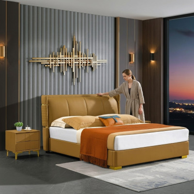 Sypialnia Łóżko tapicerowane Podwójne łóżko Big Design Luxury Double