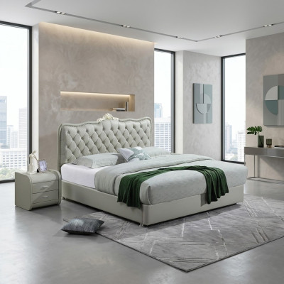 Podwójne łóżko Sypialnia łóżka Luksusowe meble Double Bed Chesterfield w stylu barokowym