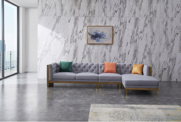 Żywy krajobraz Narożnikowa kanapa Kanapa w kształcie litery L Siedziba Podkładka Zestaw Ustawić Sofa Luxury Meble