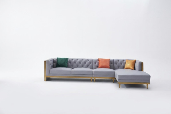 Żywy krajobraz Narożnikowa kanapa Kanapa w kształcie litery L Siedziba Podkładka Zestaw Ustawić Sofa Luxury Meble