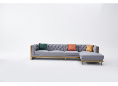 Żywy krajobraz Narożnikowa kanapa Kanapa w kształcie litery L Siedziba Podkładka Zestaw Ustawić Sofa Luxury Meble