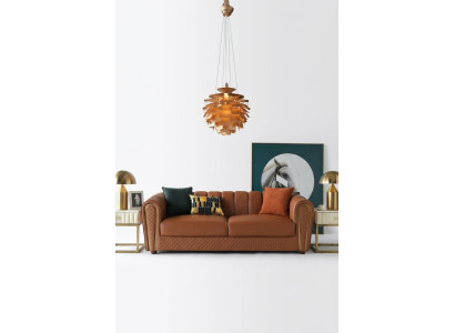 Sofa 3 miejsce do siedzenia Skóra Sofy Kanapa Podkładka Luxury Meble Nowoczesna trzyosobowa sofa