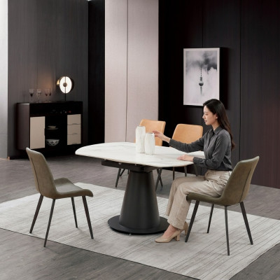 Design Stół obiadowy Okrągły Stolik jadalnia salon stoły 150x90