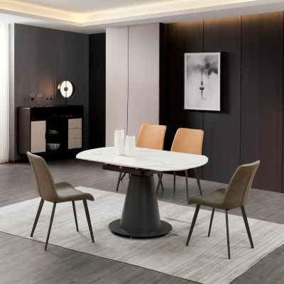 Design Stół obiadowy Okrągły Stolik jadalnia salon stoły 150x90