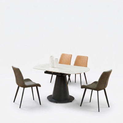 Design Stół obiadowy Okrągły Stolik jadalnia salon stoły 150x90
