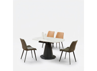 Design Stół obiadowy Okrągły Stolik jadalnia salon stoły 150x90