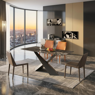 x Kolumny Nogi Tabela jadalnia stoły 180x90 Luxury Design Meble Marble
