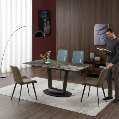 Luksusowy Stół obiadowy stoły Design Stal meble jadalnia 180x90
