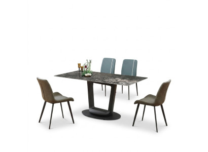 Luksusowy Stół obiadowy stoły Design Stal meble jadalnia 180x90