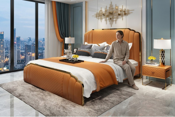 Łóżko Podkładka Design Luksusowe Hotelowe Łóżko Podwójne Małżeństwo Sleep Pokój 180x200cm