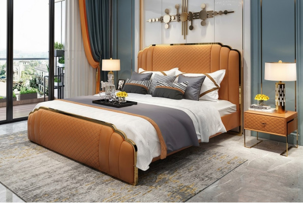Łóżko Podkładka Design Luksusowe Hotelowe Łóżko Podwójne Małżeństwo Sleep Pokój 180x200cm