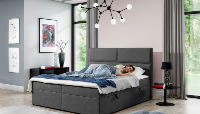 Designerskie Łóżko Chesterfield Włókienniczy Łóżko Hotelowe Double Sypialnia Luxury 180x200