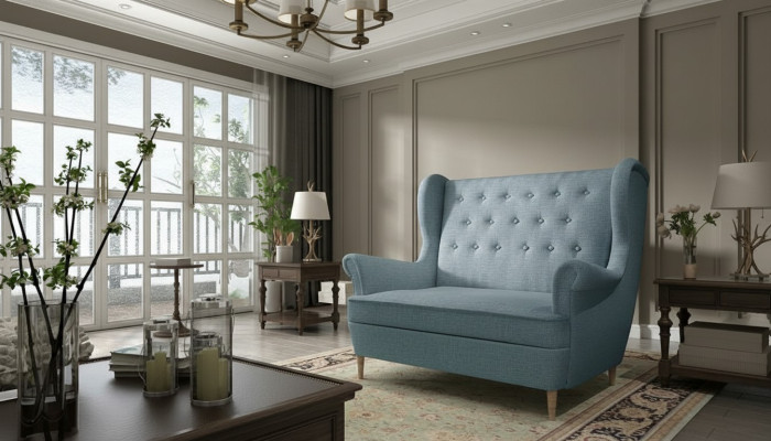 Ławka Chesterfield dwumiejscowa miejsce do siedzenia Sofa Kanapa Podkładka Aksamit Kanapy