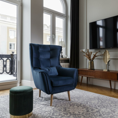 Fotel Club Lounge Projektant Lehn Krzesło Podkładka Sofa 1 miejsce siedzące TV Nowy Włókienniczy