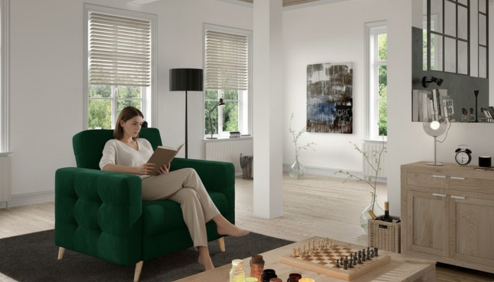 Fotel Krzesło jadalnia TV Lounge Siedziba Zielone Krzesło Tapicerowane o Nowoczesnym Designie Nowość