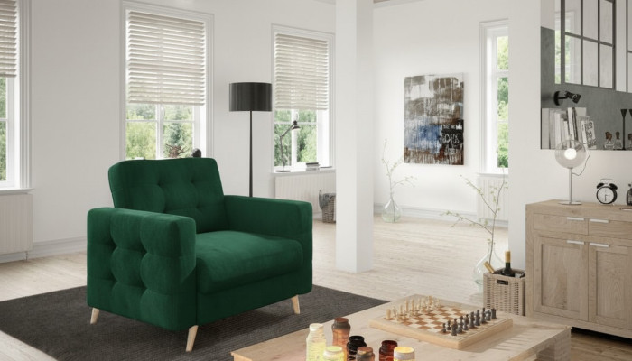 Fotel Krzesło jadalnia TV Lounge Siedziba Zielone Krzesło Tapicerowane o Nowoczesnym Designie Nowość