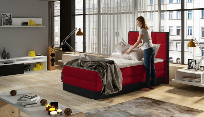 Łóżko Podkładka Design Luksusowe łóżko hotelowe 90x200cm Sleep Pokój Box Spring Single