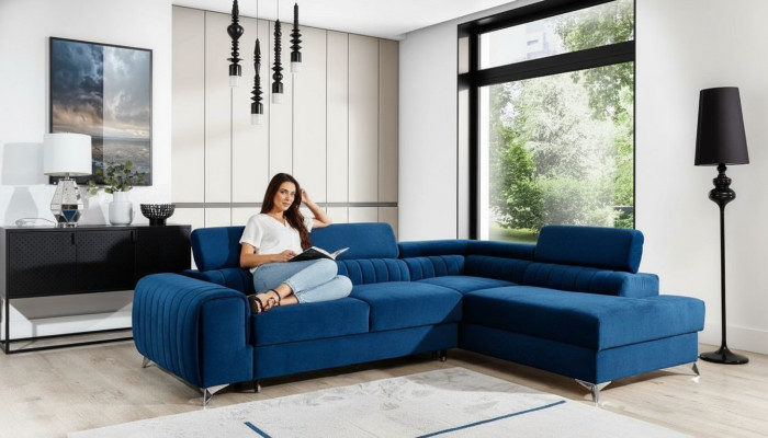 Sofa z Podstawą łóżka & Funkcja spania Kanapa Narożnikowa kanapa z tkaniny Włókienniczy Kanapa Sofy Nowość
