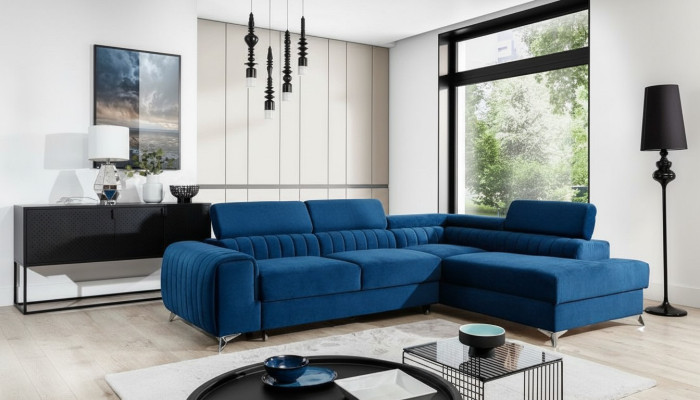 Sofa z Podstawą łóżka & Funkcja spania Kanapa Narożnikowa kanapa z tkaniny Włókienniczy Kanapa Sofy Nowość