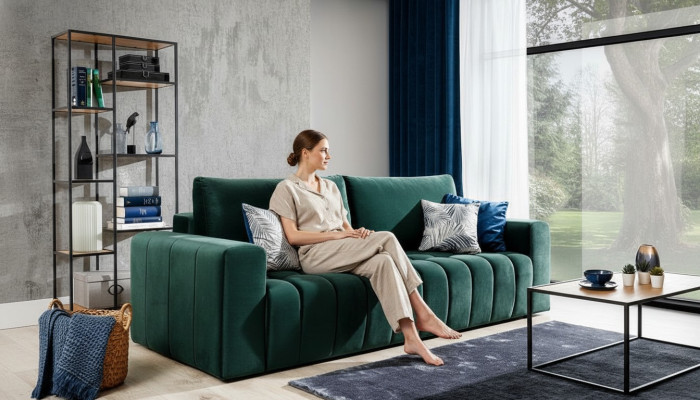 Klasyczne kanapy trzyosobowe Podkładka sofa 3-osobowa kanapy Włókiennicze sofa materiałowa Nowość