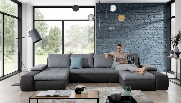 Żywy krajobrazu Luksusowa Sofa Kanapa Ustawić Narożnikowa kanapa Włókienniczy Kanapy Sofy Meble Nowość