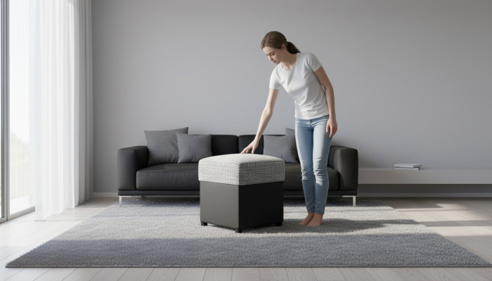 Designerska luksusowa Stołek Podkładka Siedziba Włókienniczy Sofa boczna Relaks Kanapa