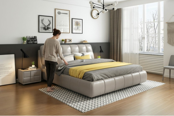 Łóżko łóżko Podwójne łóżko Sypialnia Małżeństwo Podkładka Łóżko Podwójne łóżka 180x200cm Nowość