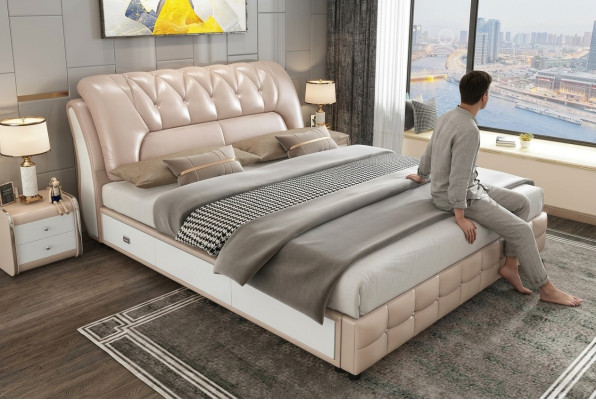 Designerskie łóżko Podkładka Design Luksusowe podwójne łóżko hotelowe 180x200cm
