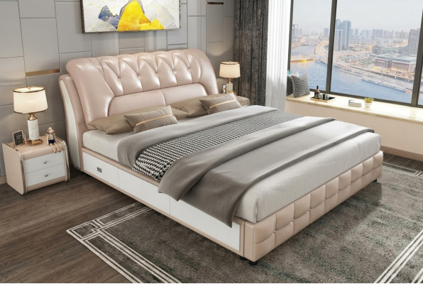 Designerskie łóżko Podkładka Design Luksusowe podwójne łóżko hotelowe 180x200cm