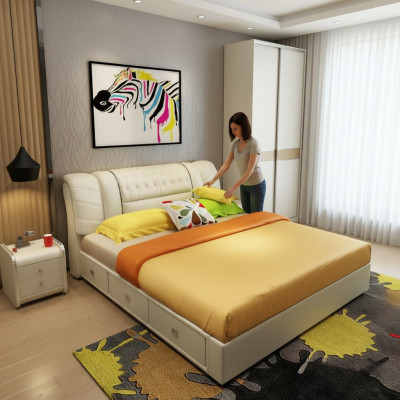Luksusowa Sypialnia Łóżko Podkładka Łóżko podwójne 180x200 Meble designerskie meble