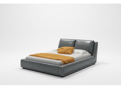 Designerskie Łóżko Luksusowe Dwuosobowe Skóra Hotelowe Łóżko Metalowe Double Sleep Pokój Nowość