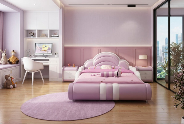 żłobek Łóżko Girl bed Sypialnia Design Podwójne łóżko Nowość