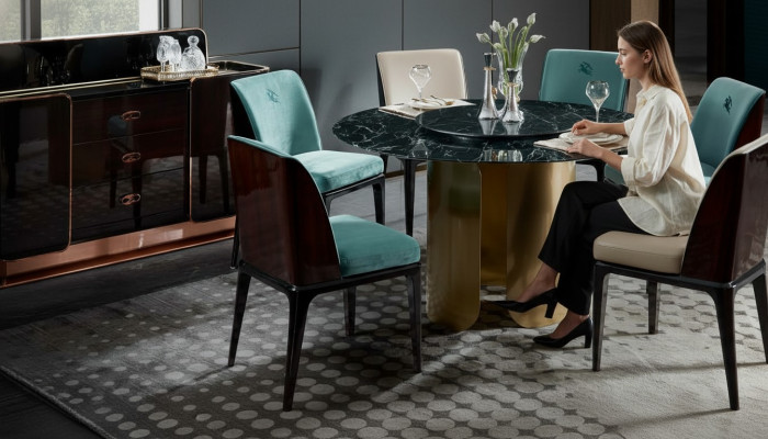Krzesło Blue jadalnia Nowoczesna Krzesła Design Meble Luksusowe Designerskie Meble Nowość