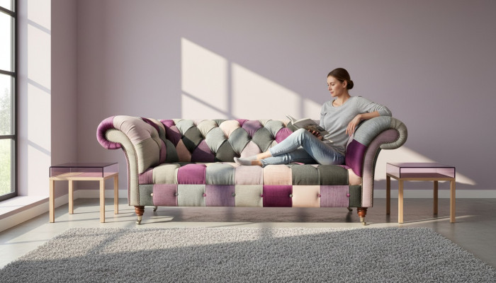 Chesterfield 3 miejsce do siedzenia Designerskie Meble New Modern Design Włókienniczy Living Room Couches
