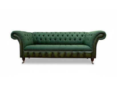 Chesterfield 3 miejsce do siedzenia Dark Green Living Room Design Kanapy Podkładka Sofa Włókienniczy