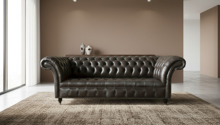 Chesterfield 3 miejsce do siedzenia Nowoczesny design Kanapy Skóra Sofa xxl Meble do siedzenia Meble Sofy