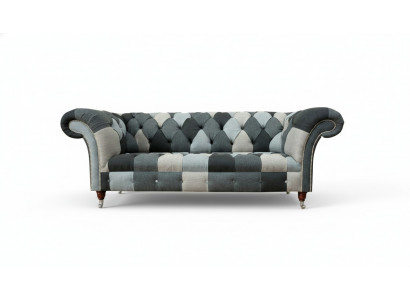 Trzyosobowe sofy do salonu Podkładka do sof Aksamit Materiał Chesterfield