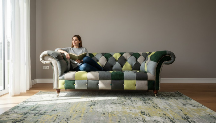 Chesterfield 3 miejsce do siedzenia Wielobarwny projekt salonu Kanapy Sofa Designer Meble
