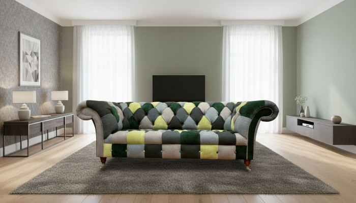Chesterfield 3 miejsce do siedzenia Wielobarwny projekt salonu Kanapy Sofa Designer Meble