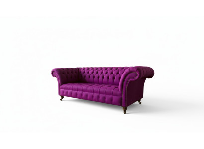 Kanapy Chesterfield 3-osobowe w kolorze fioletowym Material Design Podkładka Sofy Nowa Sofa Kreatywna